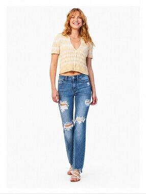 Judy Blue Destroyed Straight Fit Jeans JB82425 15/32
